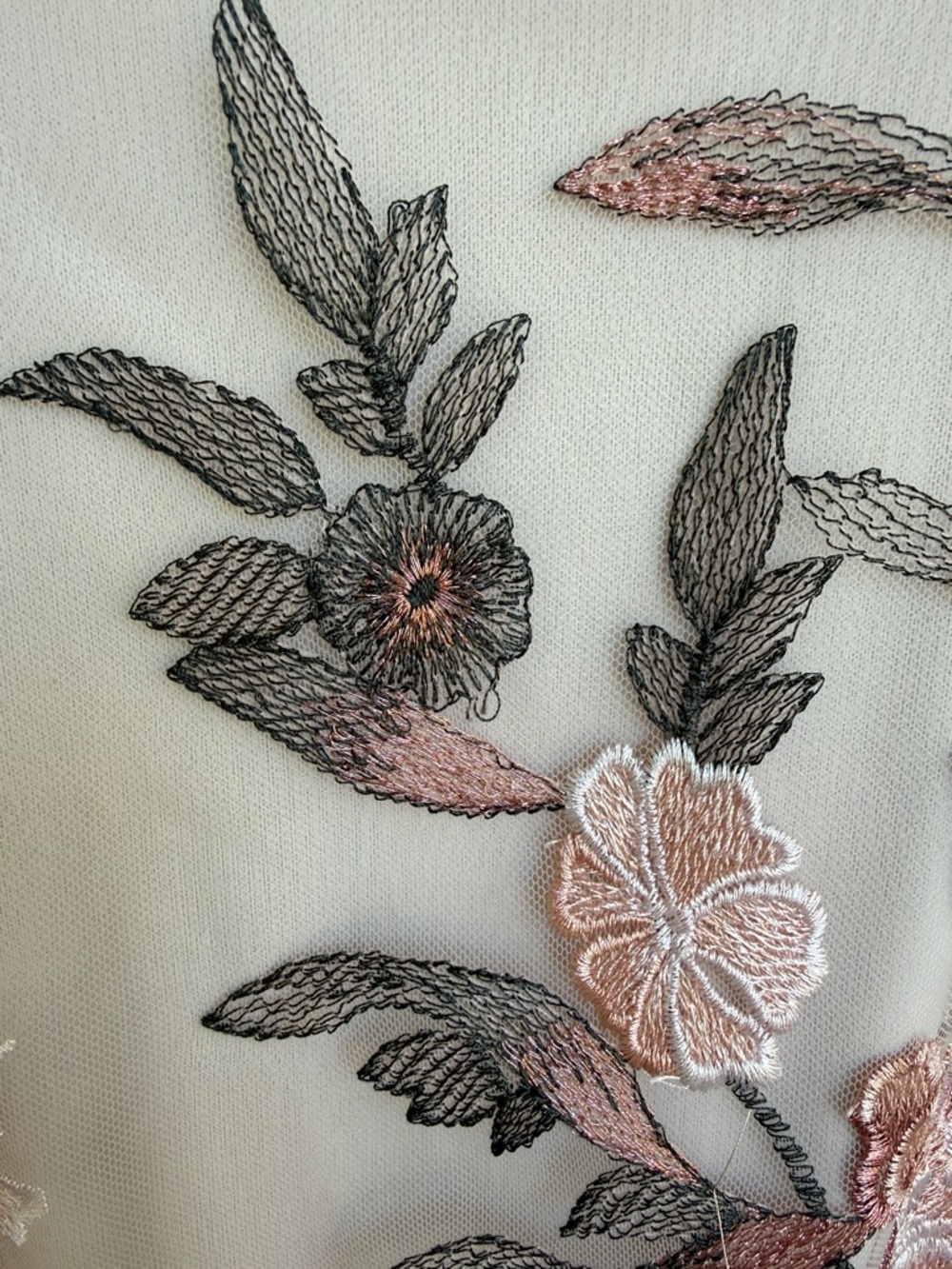 Adrianna Papell Floral Embroidered Sheath Dress Size 10 - Picture 6 of 14